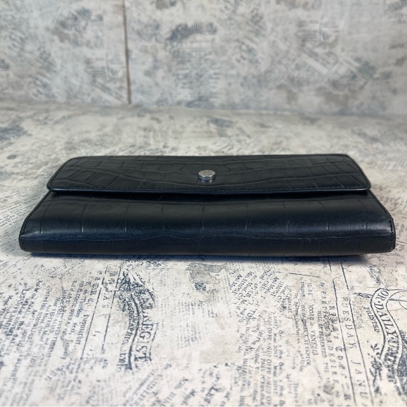 Monsac trifold croc embossed leather wallet - Picture 5 of 11